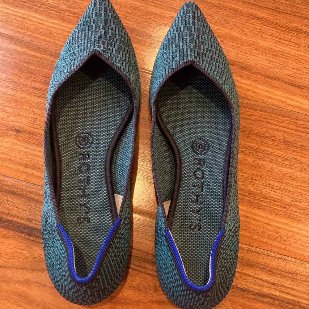 Rothys spruce python pointed size 7.5 woman’s fla… - image 3
